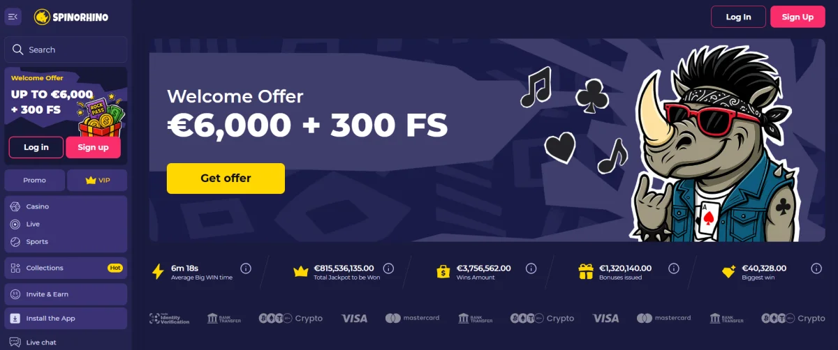 Αρχική σελίδα Spinorhino online καζίνο